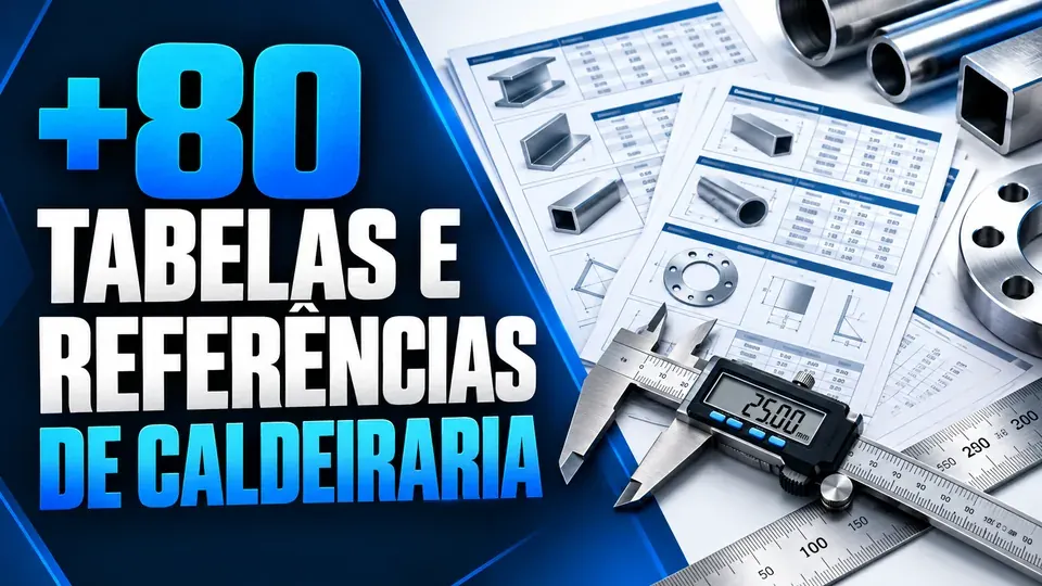 Capa do bônus: +80 Tabelas e Referências de Caldeiraria