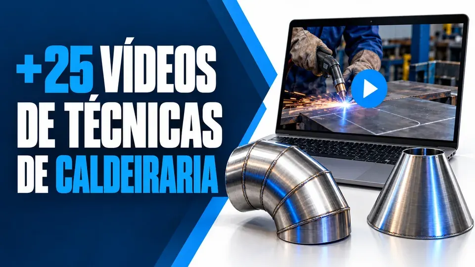 Capa do bônus: Mais de 25 Vídeos de Técnicas de Caldeiraria