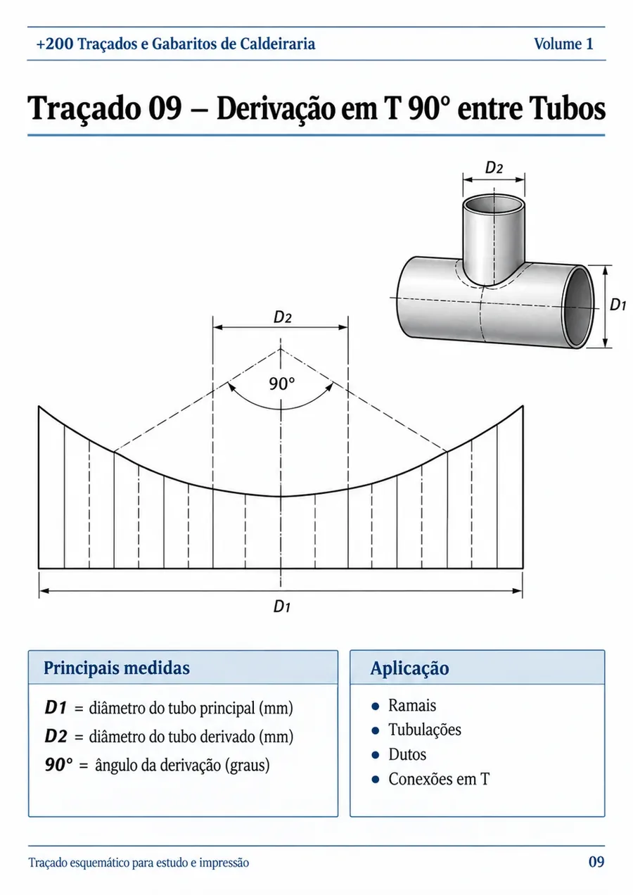Página do material: Derivação em T de 90°