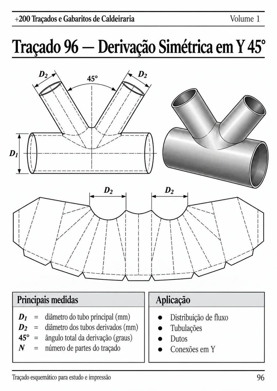 Página do material: Derivação simétrica em Y de 45°
